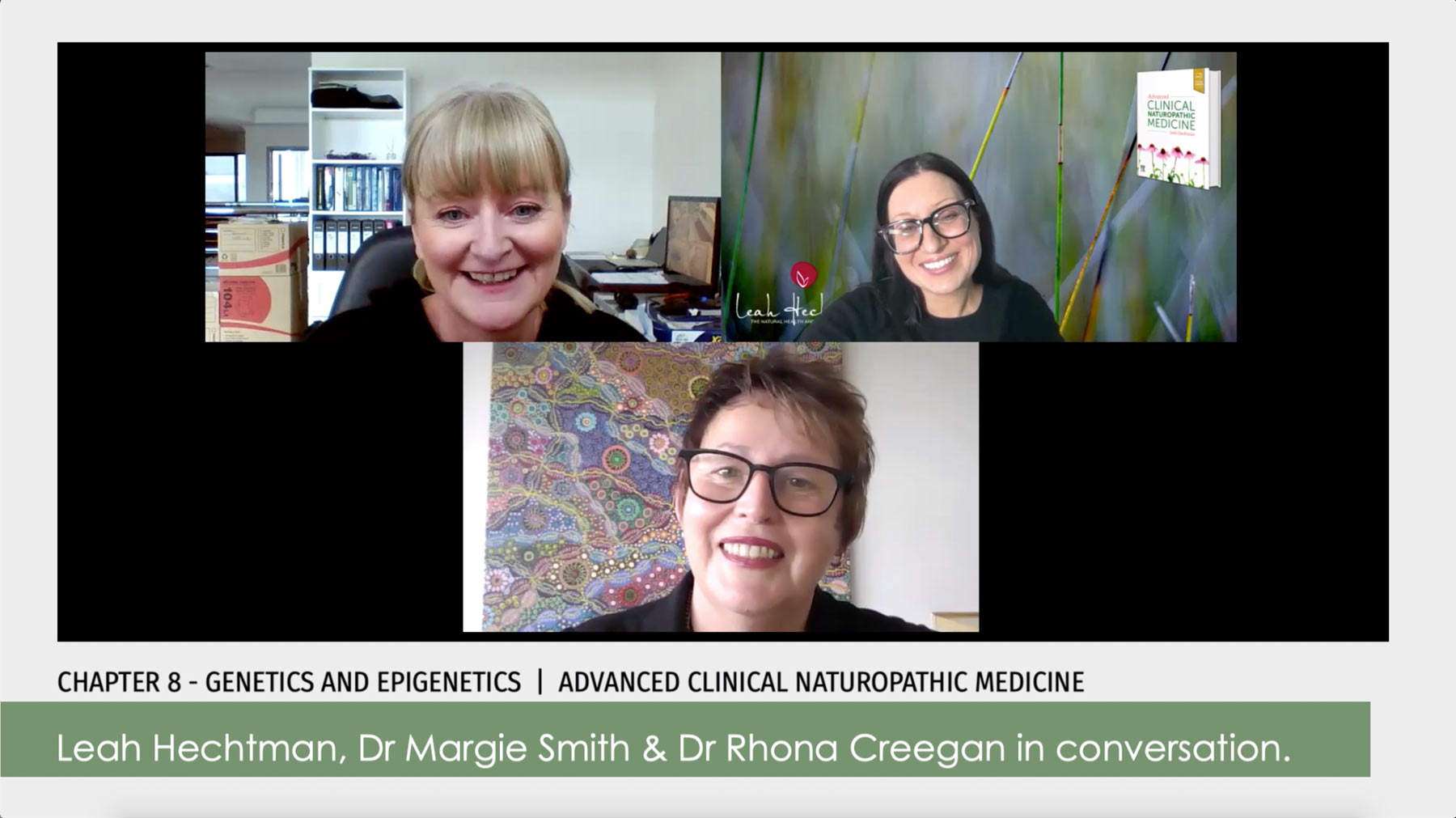 Dr Margie Smith, Dr Rhona Creegan, Leah Hechtman